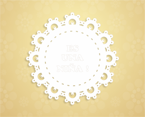 Decorative doily Es una niña