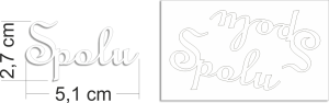 Spolu - SK - napis 2 szt
