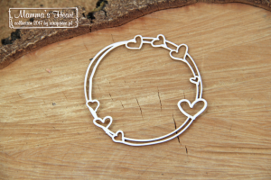 Mammas heart - Small Round frame - mała okrągła ramka