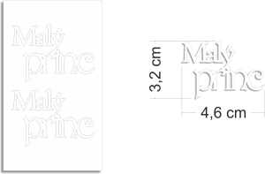 Malý princ - SK - napis 2 szt