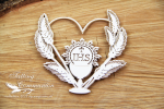 Tatting Communion - 2 layers Heart frame - dwuwarstwowa ramka serce