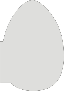 Jajo 5 x 7 cm z brzegiem