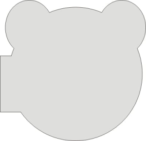 Głowa Misia 15x15,5 cm