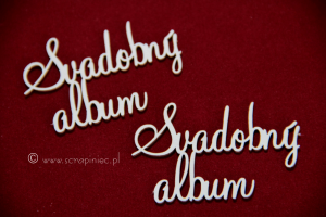 Svadobný album - elegancka czcionka