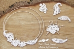 Fern round frame 01 - Kwiat paproci okrągła ramka 01