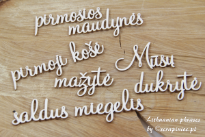 Mūsų dukrytė - LTU - zestaw słów