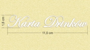 Karta Drinków napis