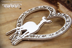 Cherish Christmas - 2 layers heart 02 - 2 warstwowe serce 02