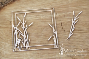 Water plants - Cattail square frame - Pałka wodna ramka kwadrat