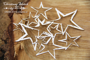 Christmas Sketch - stars background - tło gwiazdy