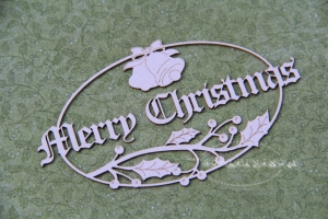 Winter joy - Merry Christmas 02 - ramka z napisem - dzwonki i jemioła /bells and mistletoe 