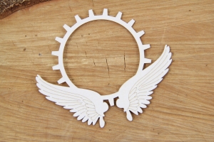 Steampunk - Flying hearts - gear in wings