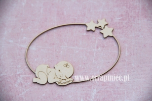Ramka sleeping baby girl 8 cm 