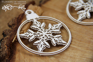 Flowers of Winter - two 2-layers baubles - dwie 2-warstwowe bombki