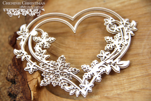 Cherish Christmas - 2 layers Heart 01- 2 warstwowe serce 01