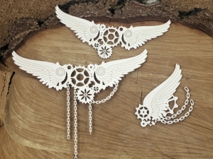 Steampunk - Flying hearts - Big chained wings - duże skrzydła w łańcuchach
