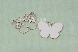 Motyl floral mały 3d -  3 szt