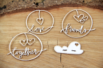Clouded hearts - together - chipboard set