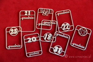 December Daily Calendar - Grudniownik karty *any language