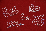 Brush art elements - hearts