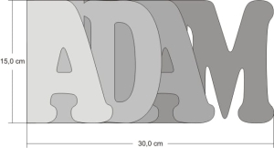Wordbook ADAM 15x30 cm