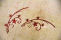 Brokat/ glitter Zawijasy stardust  czerwone