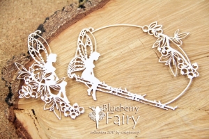 Blueberry Fairy - oval frame with Fairy - ramka owal z wróżką