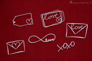 Brush art elements - love letters