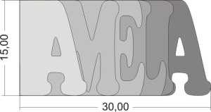 Wordbook AMELIA 15x30 cm