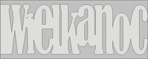 WIELKANOC karta z napisem 8 x 20 cm