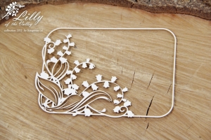Lilly of the valley - rectangle frame 01 - prostokątna ramka 01