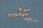 W tym szczególnym dniu - napis 13 cm dł (szt. / ark.)