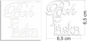 Boh je láska - SK - napis