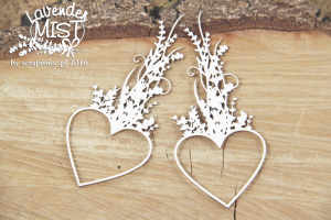 Lavender Mist - hearts - serca