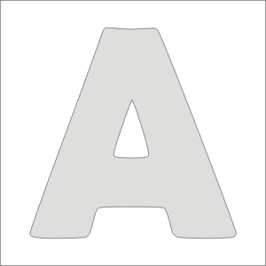 "A" monogram prosty