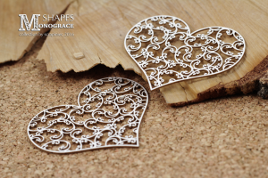 Monograce - hearts 2 psc - serduszka 2 szt