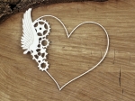 Steampunk - Flying hearts - one wings frame - ramka z jednym skrzydłem
