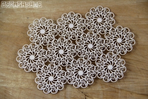 Doily Lace - 10 rosettes doily - serwetka 10 rozetek