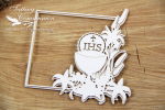 Tatting Communion - 2 layers Square frame - dwuwarstwowa kwadratowa ramka