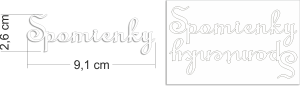 Spomienky - SK - napis 2 szt