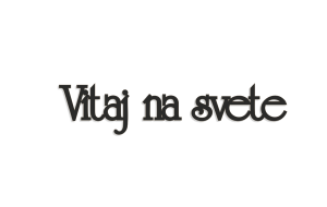 Vitaj na svete -SVK- napis pojedynczy