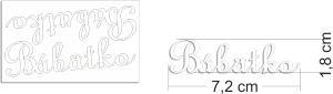Bábätko - SK - napis 2 szt