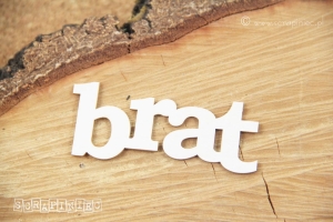 wyraz BRAT 35x82 mm beermat