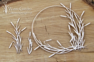 Water plants - Cattail round frame - Pałka wodna ramka okrąg