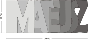 Wordbook MATEUSZ 12x30 cm