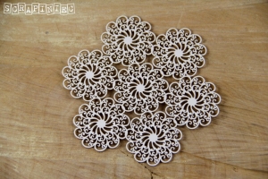 Doily Lace - 7 rosettes doily - serwetka 7 rozetek