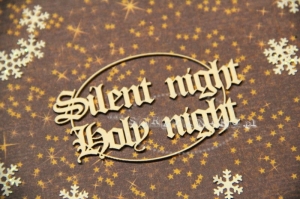 Silent night, Holy night 02 napis - oval