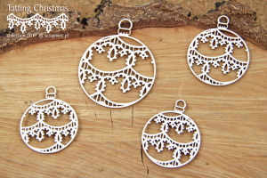Tatting christmas - small baubles - małe bombki